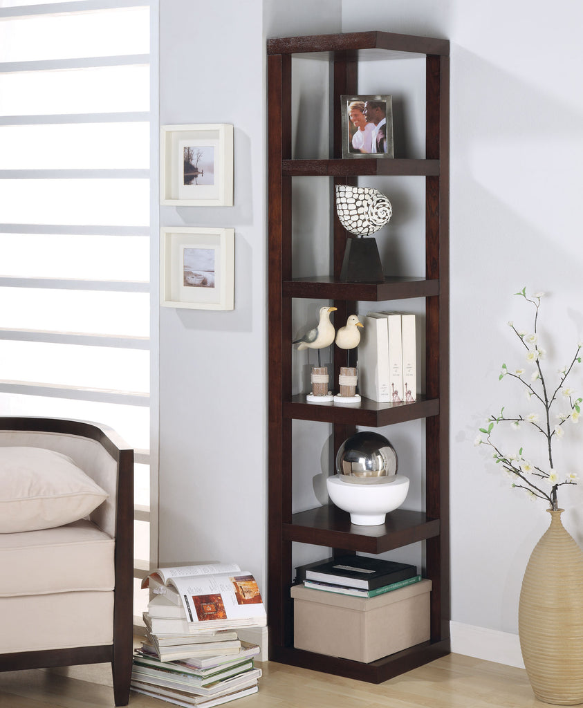 Elegant Cappuccino Finish Book Shelf