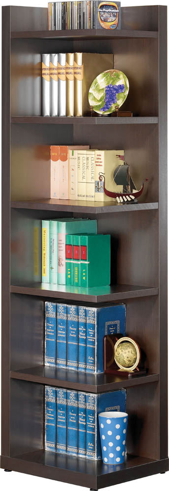 Contemporary Cappuccino Finish Book Shelf
