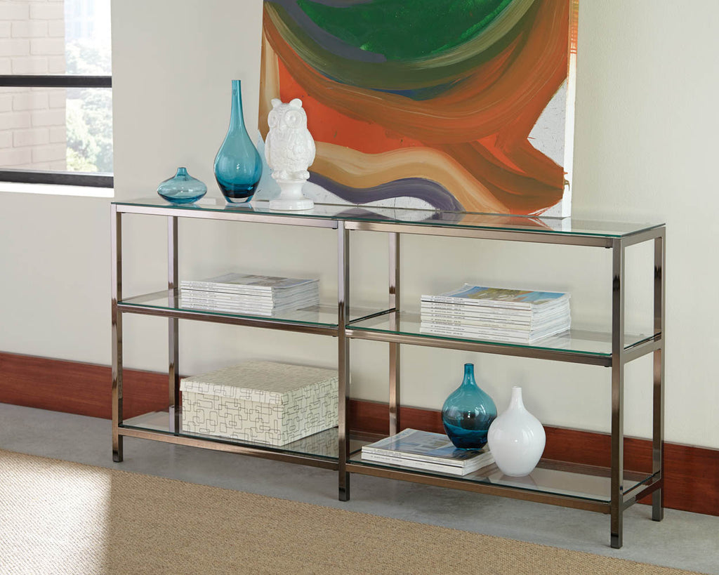 Metal and Glass Book Case