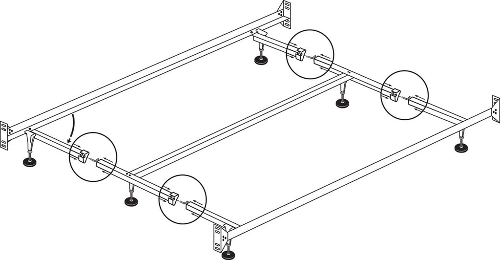 King Headboard/Footboard Metal Bed Frame
