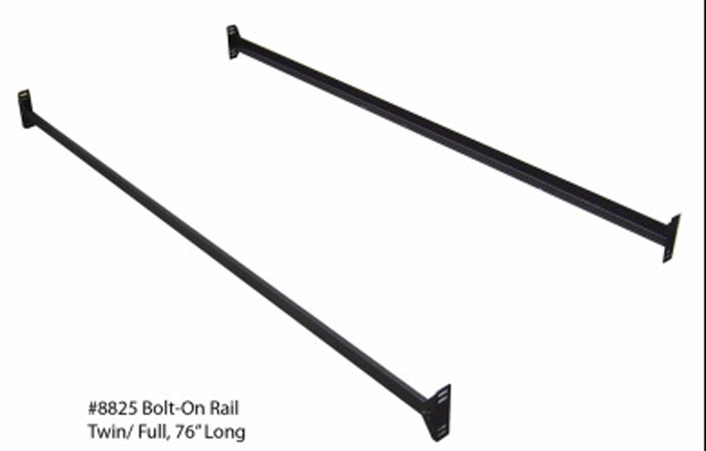 Twin Bed Frame Rail 76" with Safety Wires (Bunked Use)