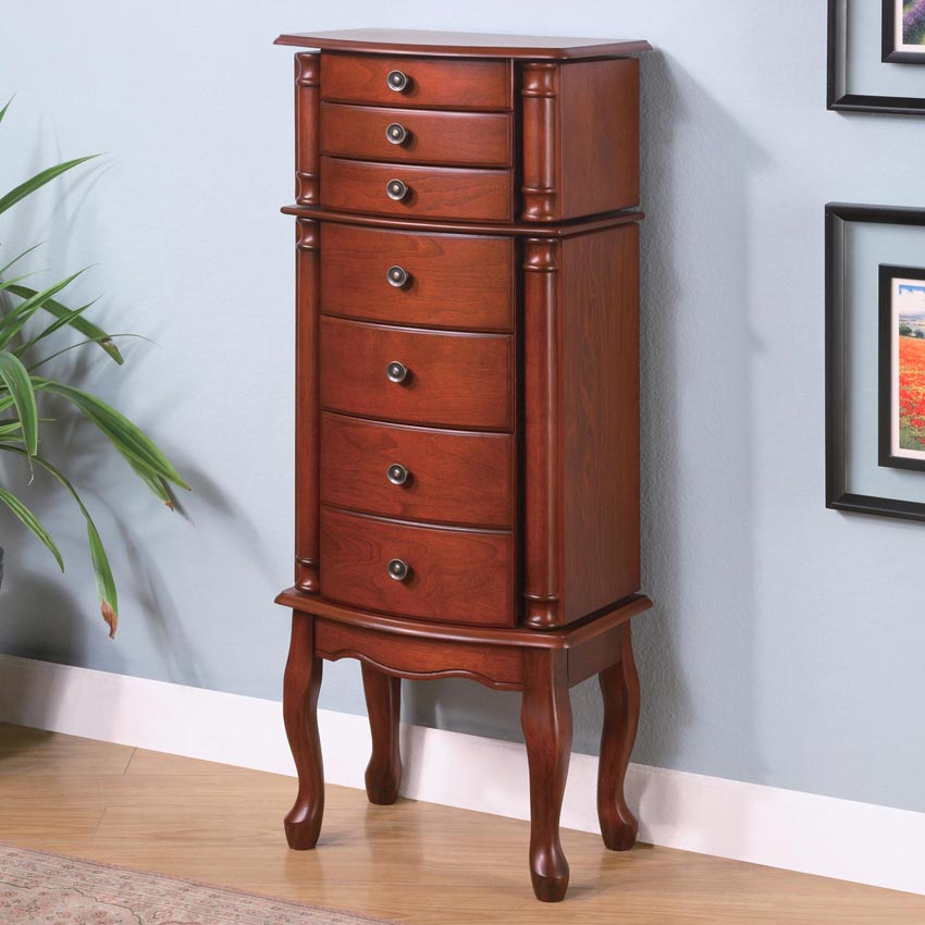 Warm Brown Jewelry Armoire