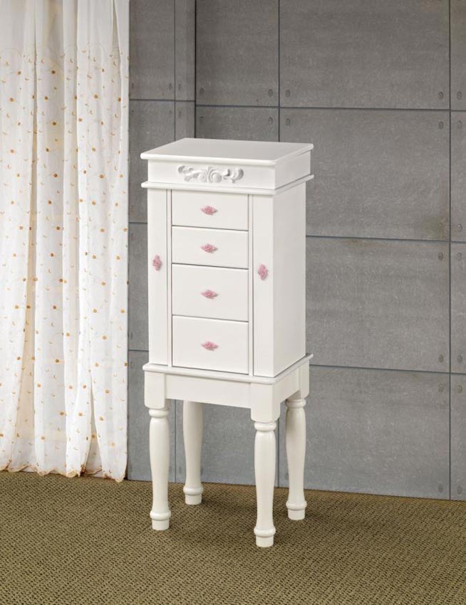 White Jewelry Armoire