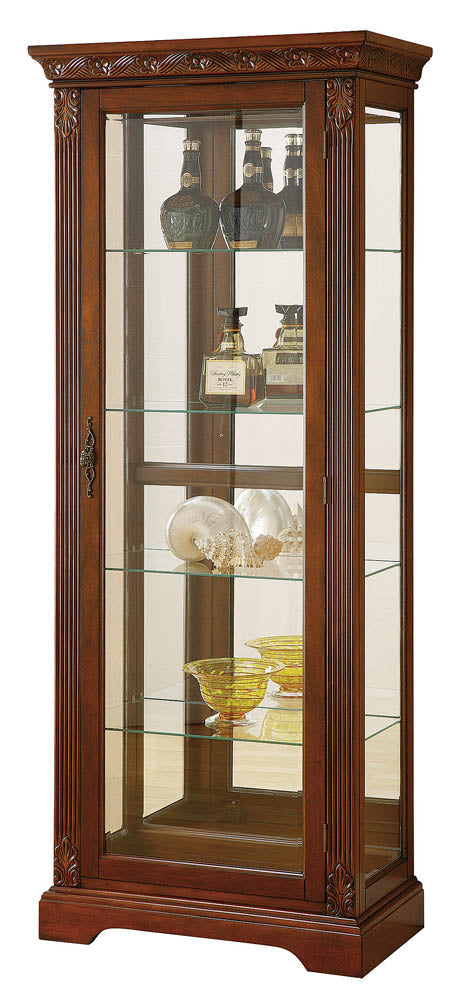 Cherry Finish Curio Cabinet