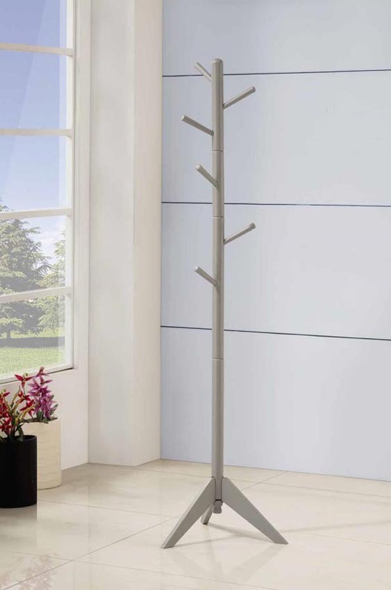 Grey Metal Coat Rack