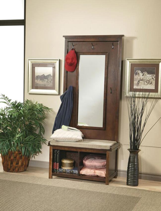 Raw Umber Transitional Hall Tree