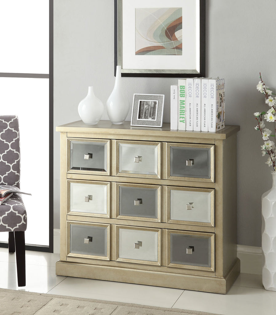 Silver and Gray Finish Console Table