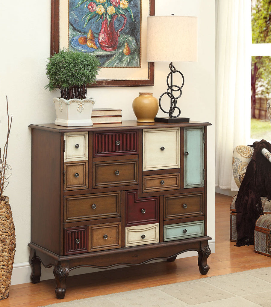 Oak Finish Console Table