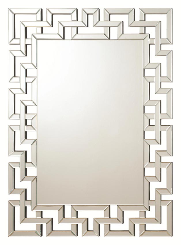 Frameless Greek Key Mirror