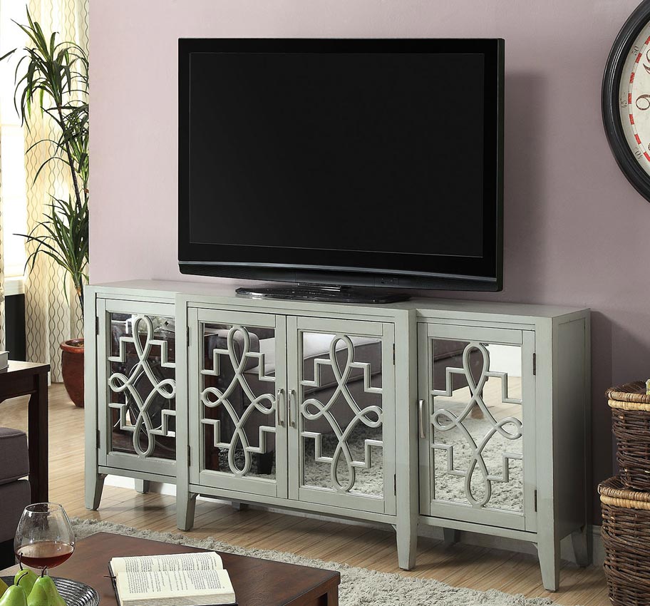 Antique Grey Finish Console Table