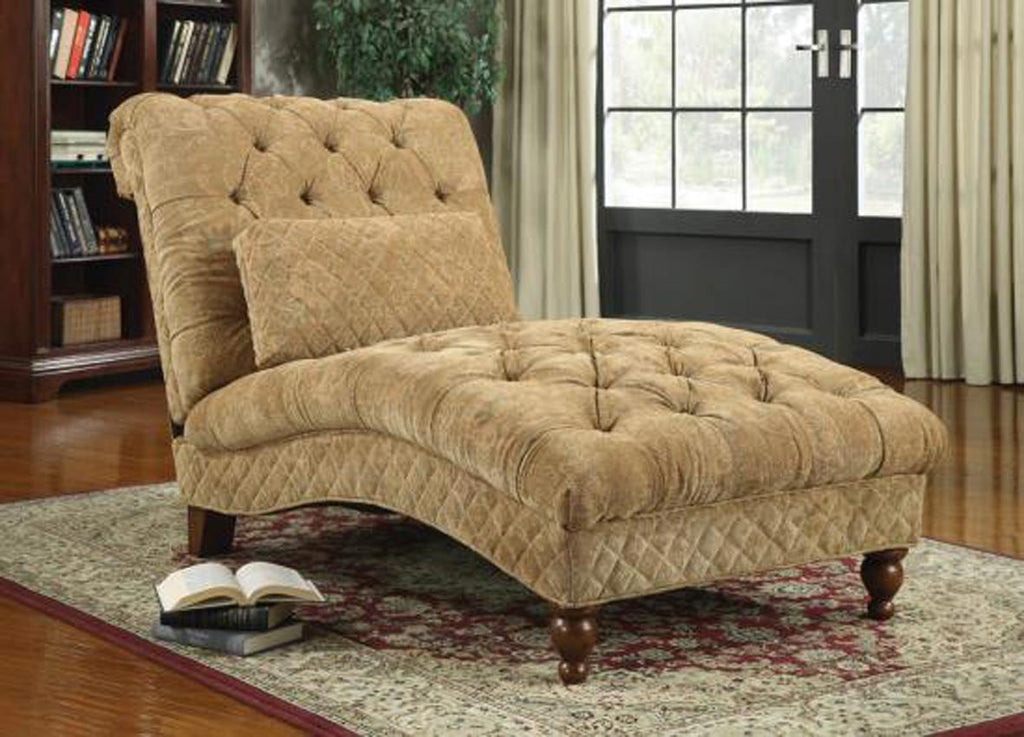 Chenille Golden Sand Chaise