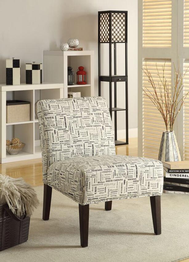 Beige Chair with Names of States