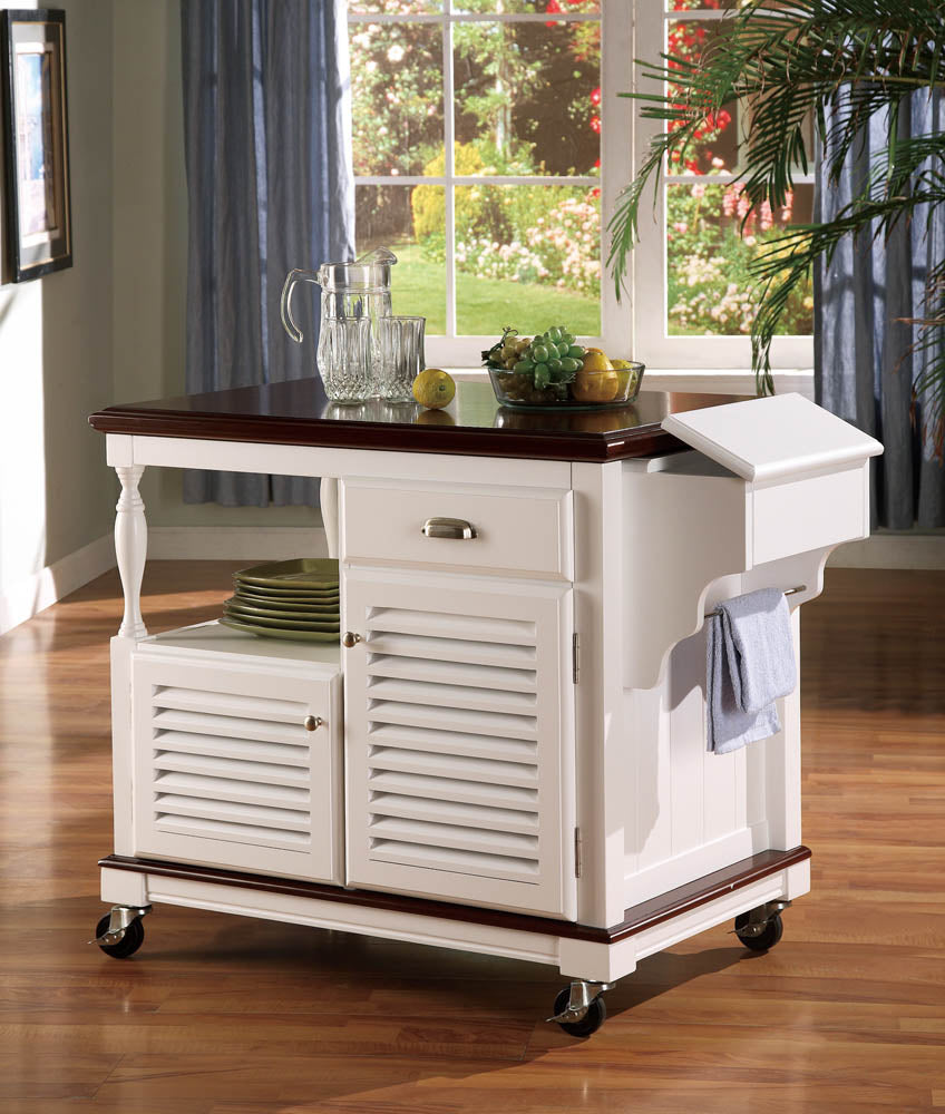 Kitchen Cart (Cherry/White)