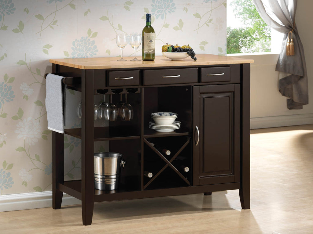 Cappuccino Finish Kitchen Cart