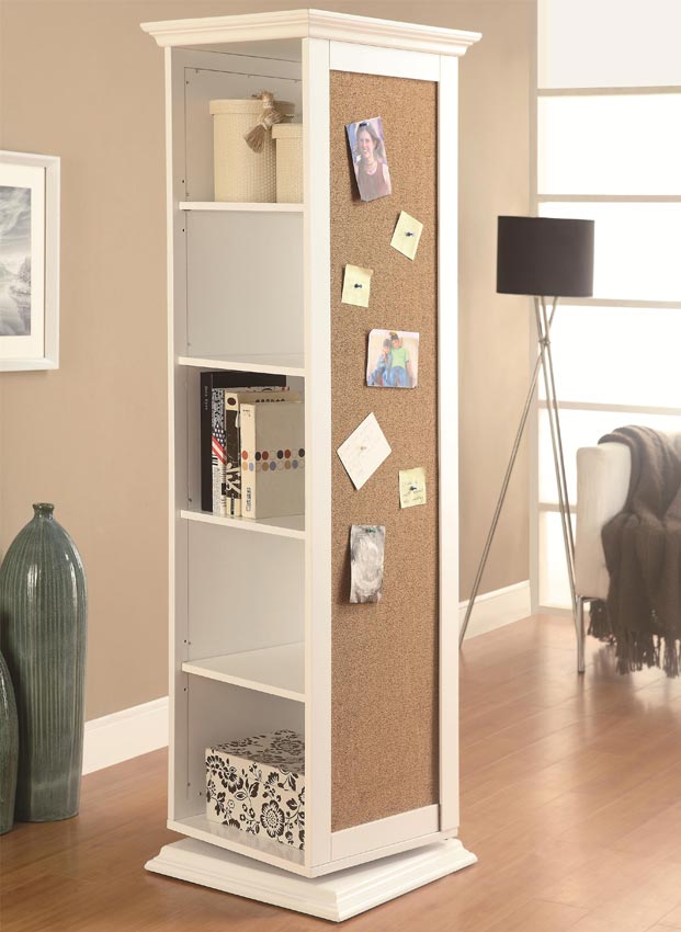 White Swivel Cabinet