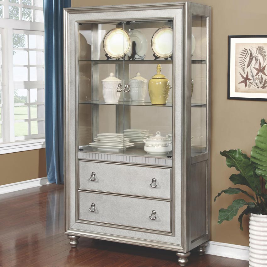 Metallic Curio Cabinet