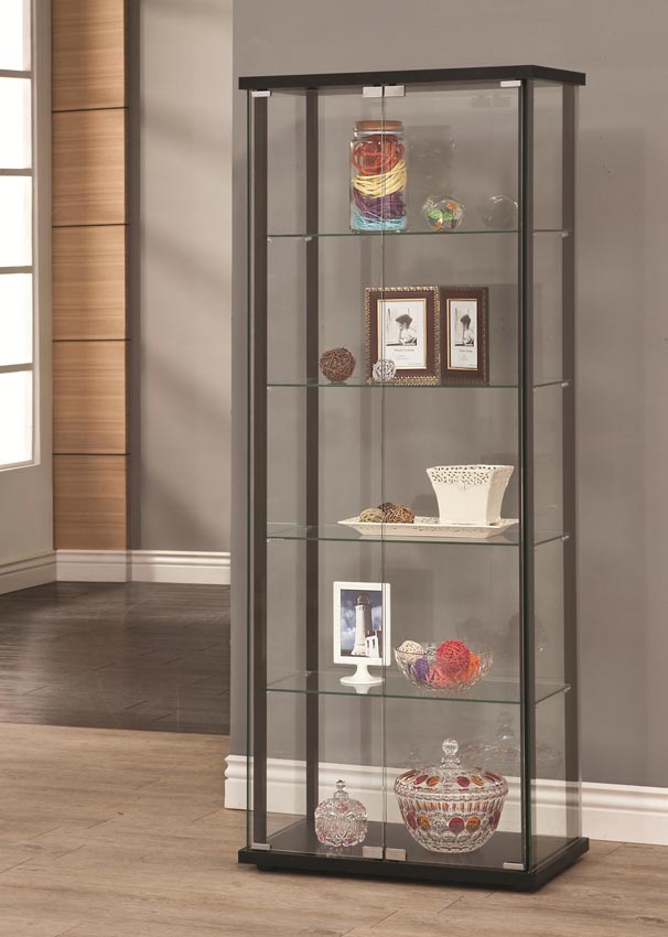 Black Contemporary Curio Cabinet