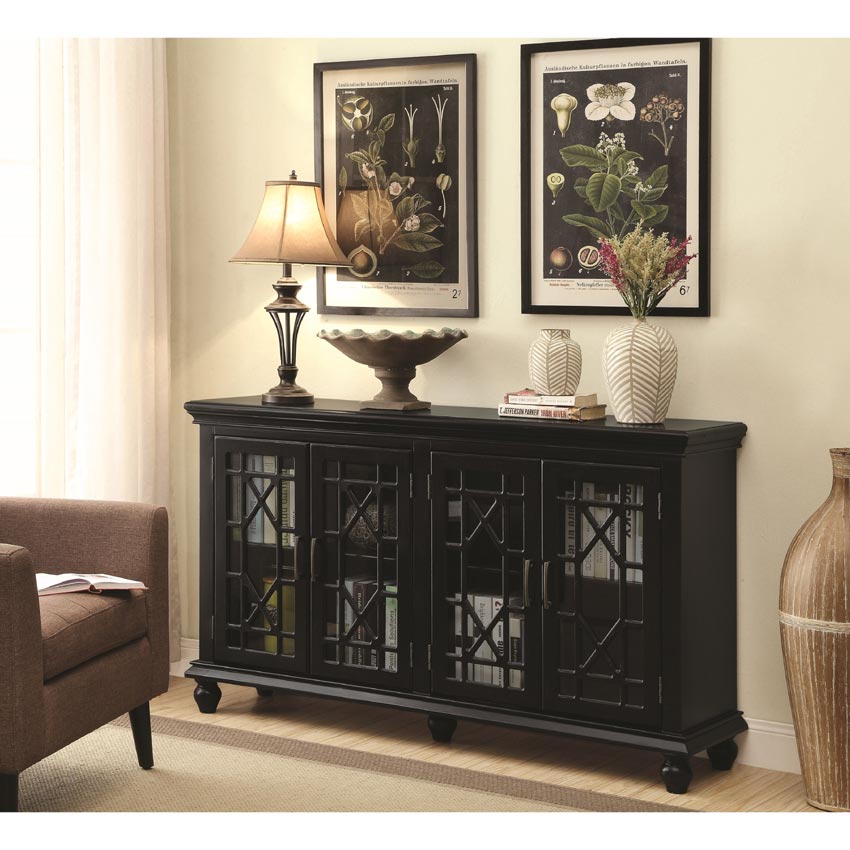 Accent Cabinet with Lattice Doors
