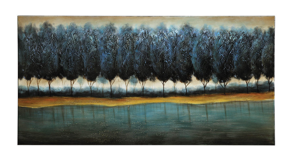 Blue Forest Wall Painting
