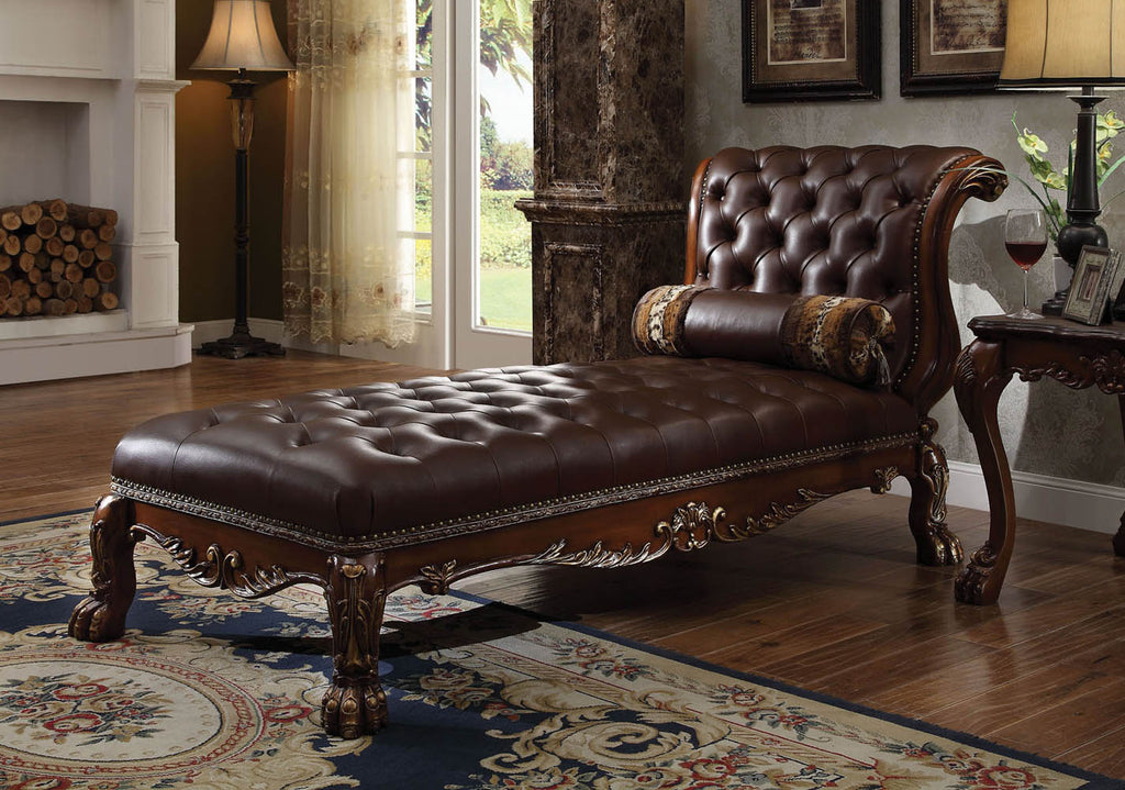 Cherry Finish Chaise