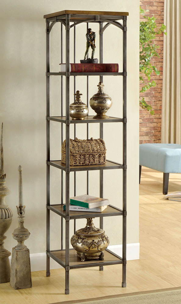 6-Tier Slender Metal Book Case