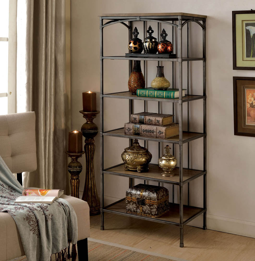 6-Tier Spacious Metal Book Case