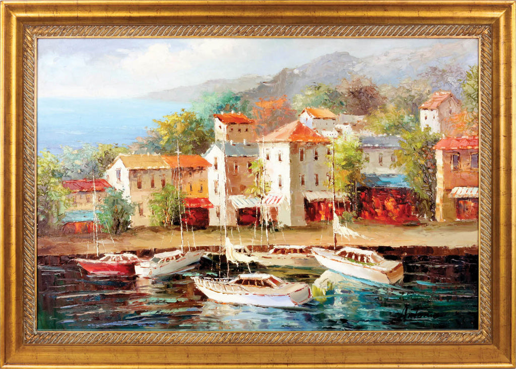 Sailing Day Oil Canvas Painting