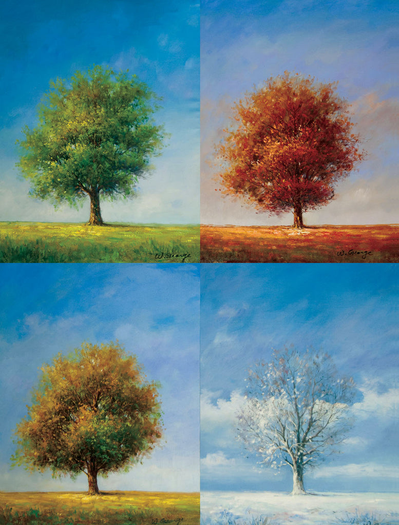 Tree of Four Seasons Canvas Painting