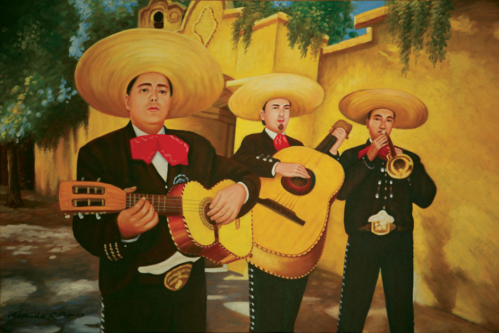 Mariachi Oil Painting on Canvas