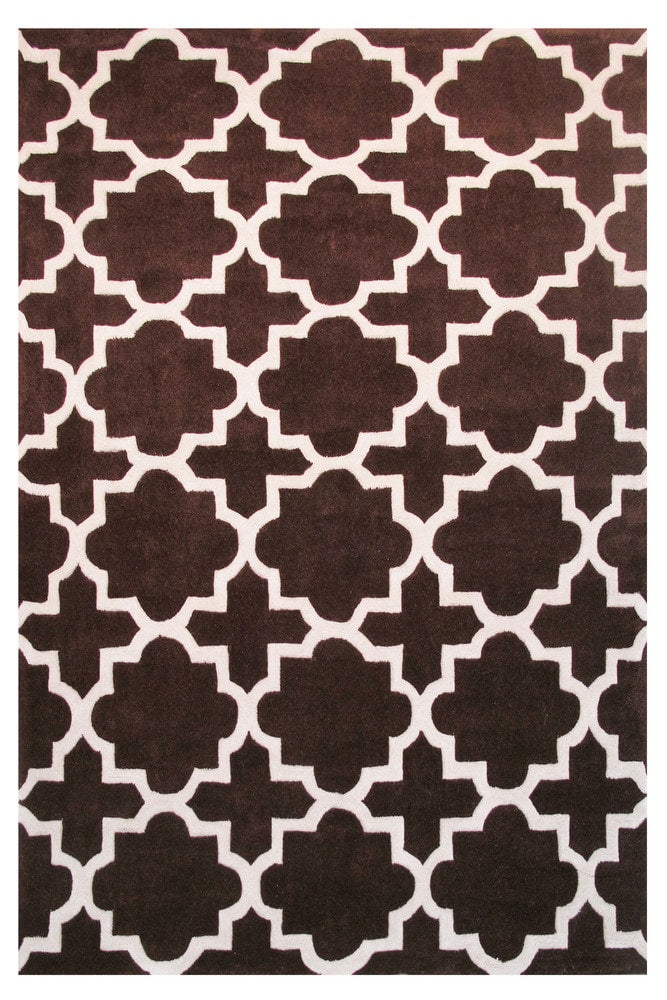 Brown and White LA Rug