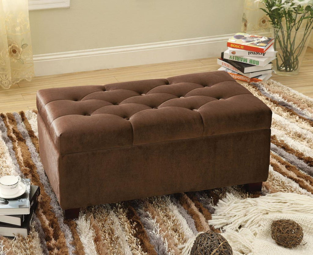 Brown Storage Ottoman