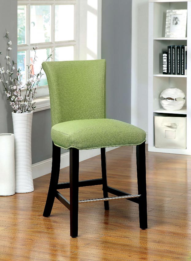 Green Flax Fabric Barstool