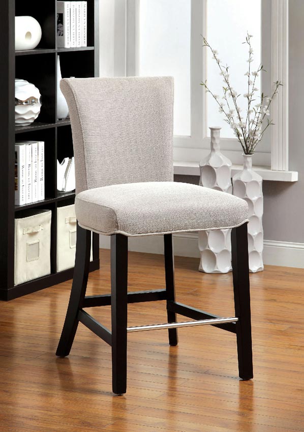 Ivory Flax Fabric Barstool