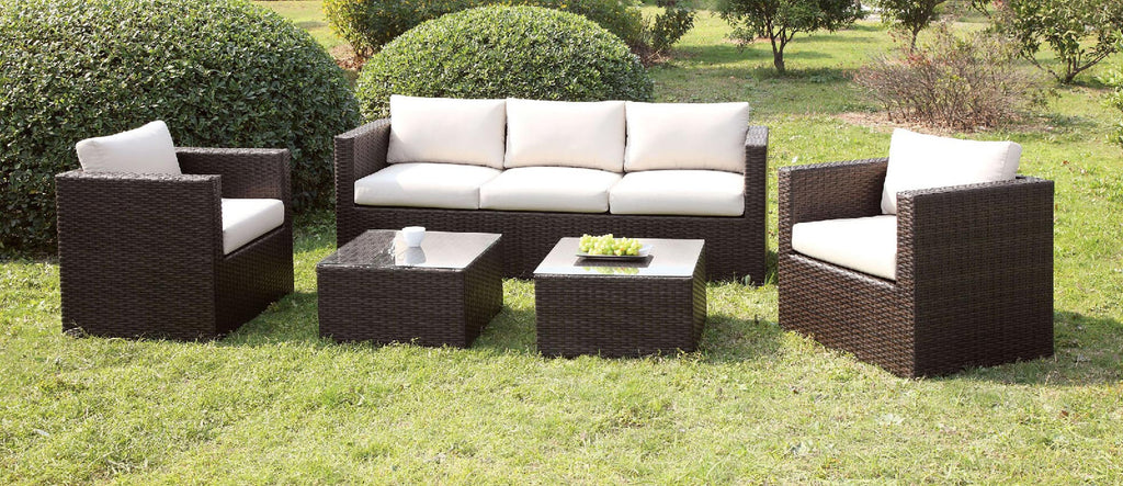 5 Pcs Ivory Patio Sofa Set
