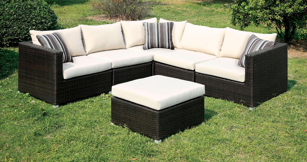 Abion Patio Ivory Sectional Set