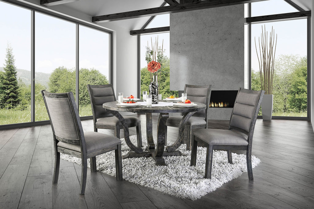Isabelle Formal Dining Room Set in Antique Gray