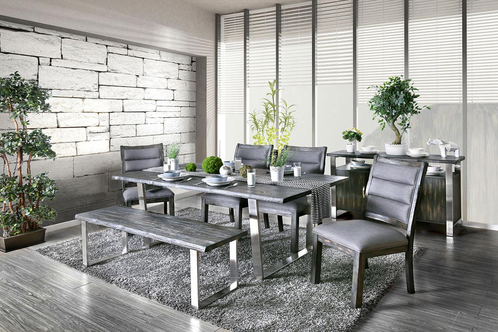 Rustic Style Stainless Steel Table Set