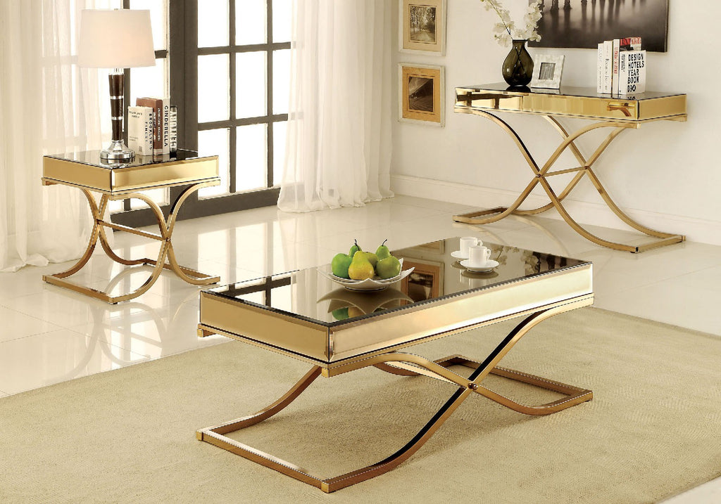 Sundance Brass Finish Coffee Table