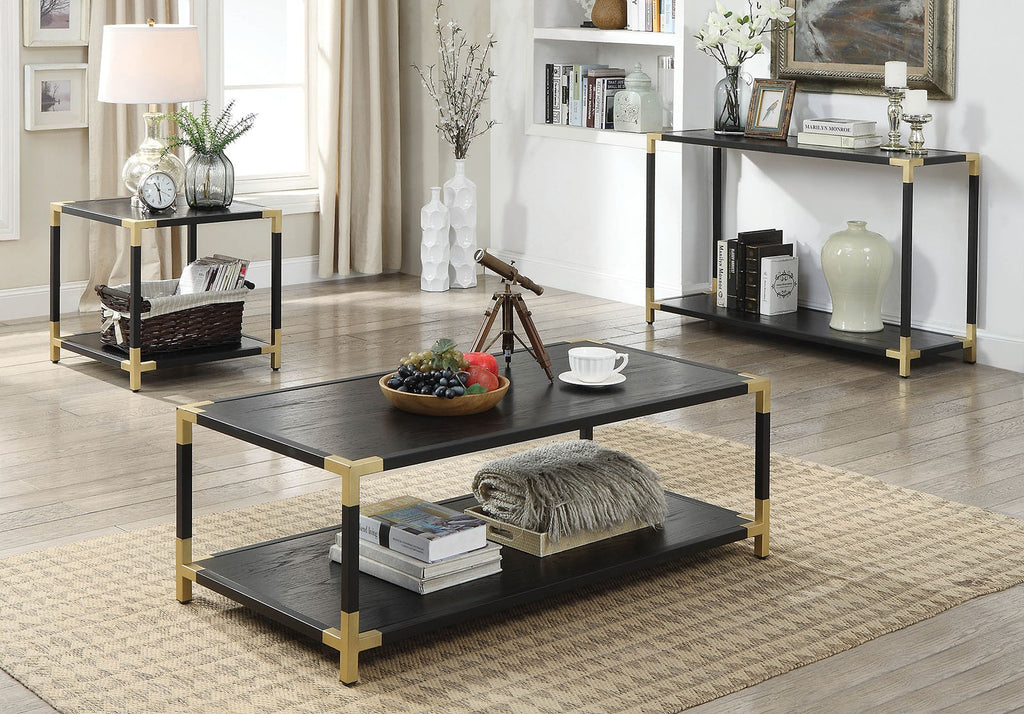 Talia Black and Gold Coffee Table