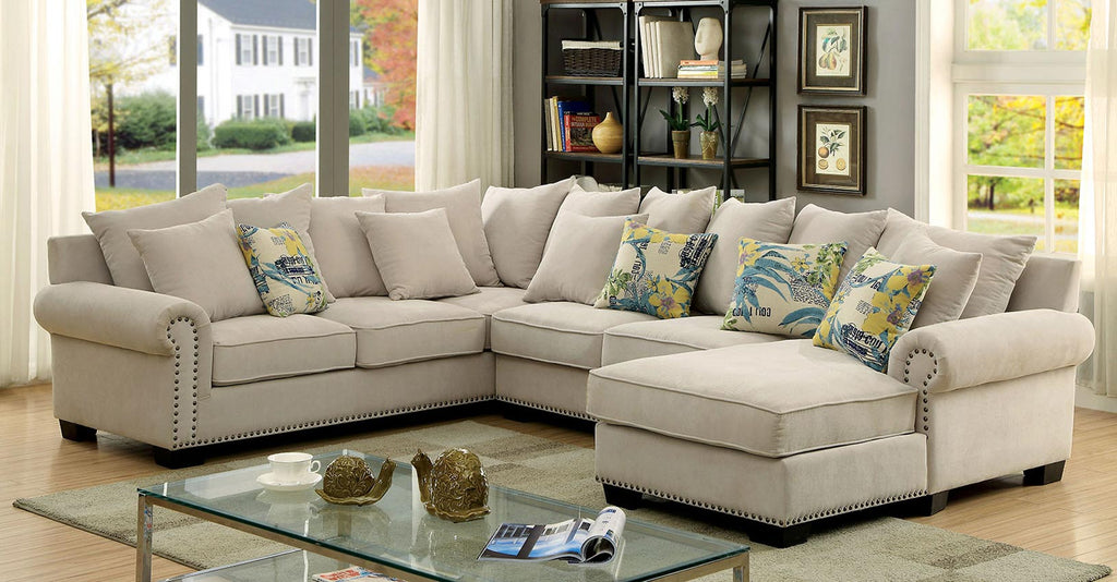 Ivory Fabric Sectional