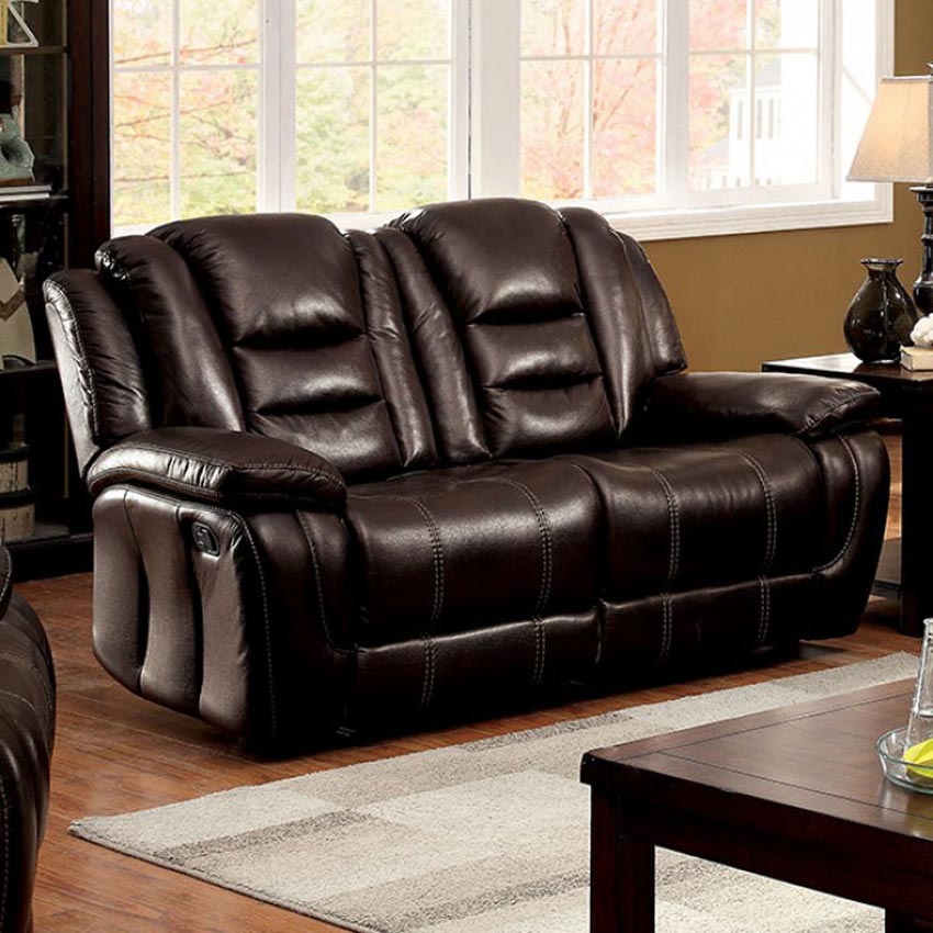 Dark Brown Recliner Love Seat