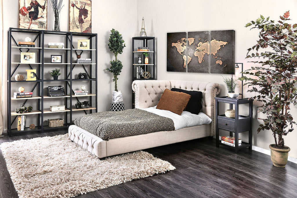 Merope Twin Button Tufted Bed