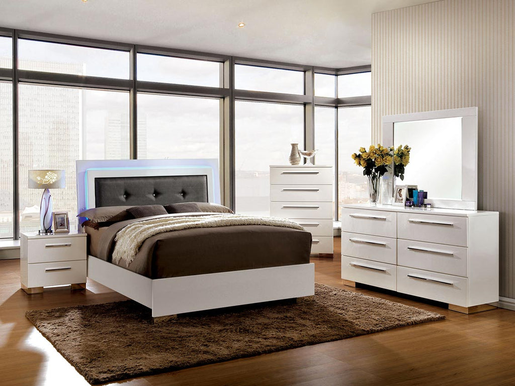 Platform Bed with LED Lights