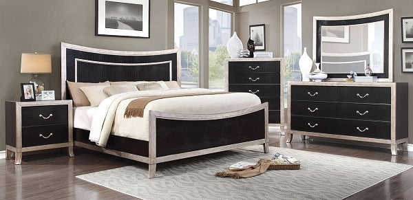 Crocodile Skin with Silver Bed Frame