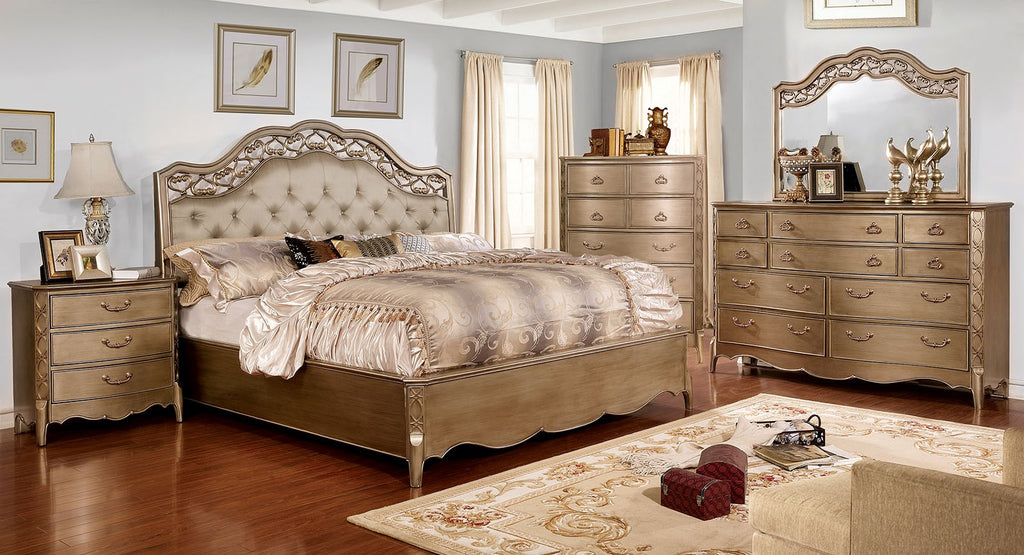 Brushed Gold Finish Capella Bed Frame