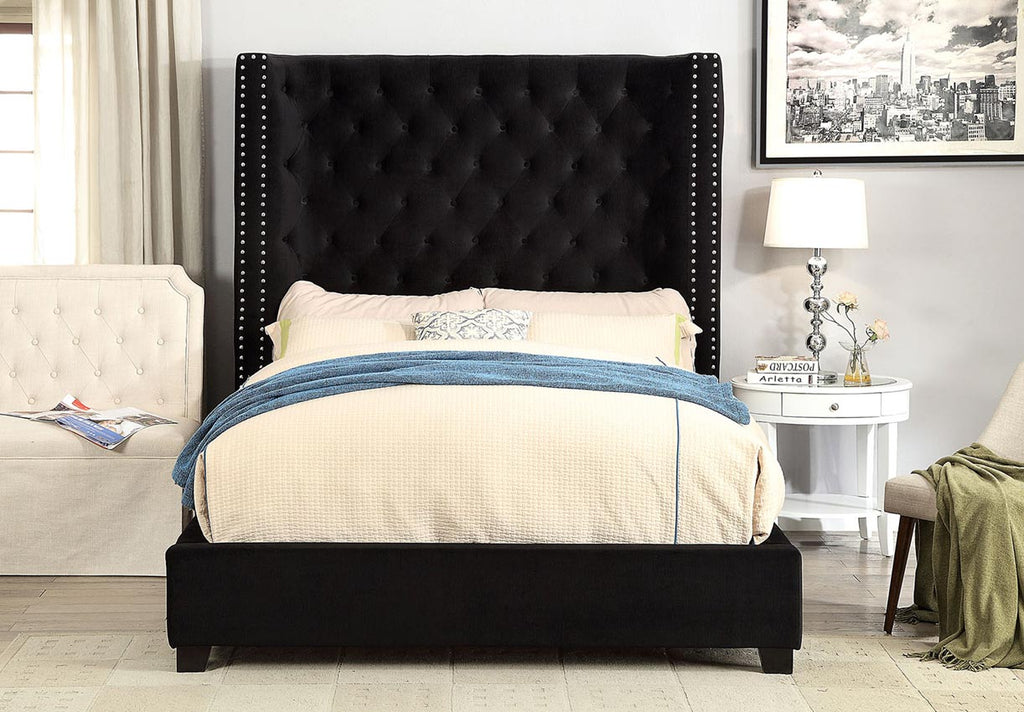 Flannelette Button Tufted Bedframe