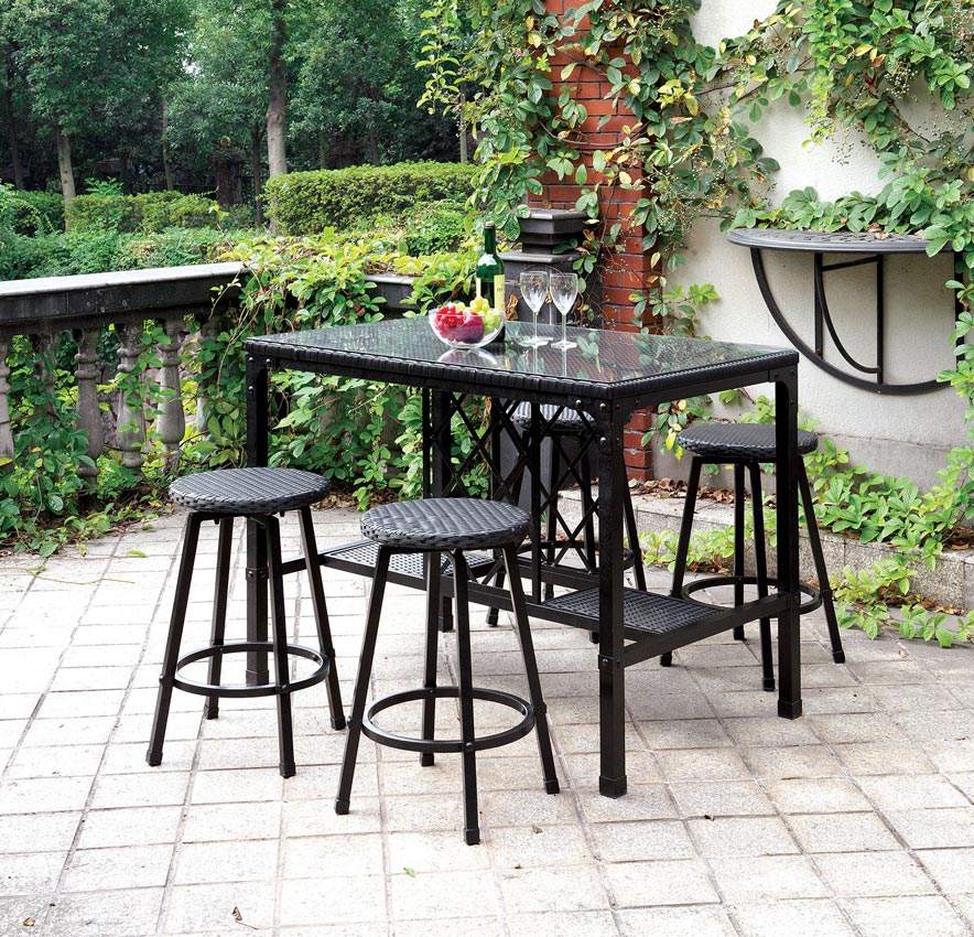 5 Pc Patio Counter Height Dining Set