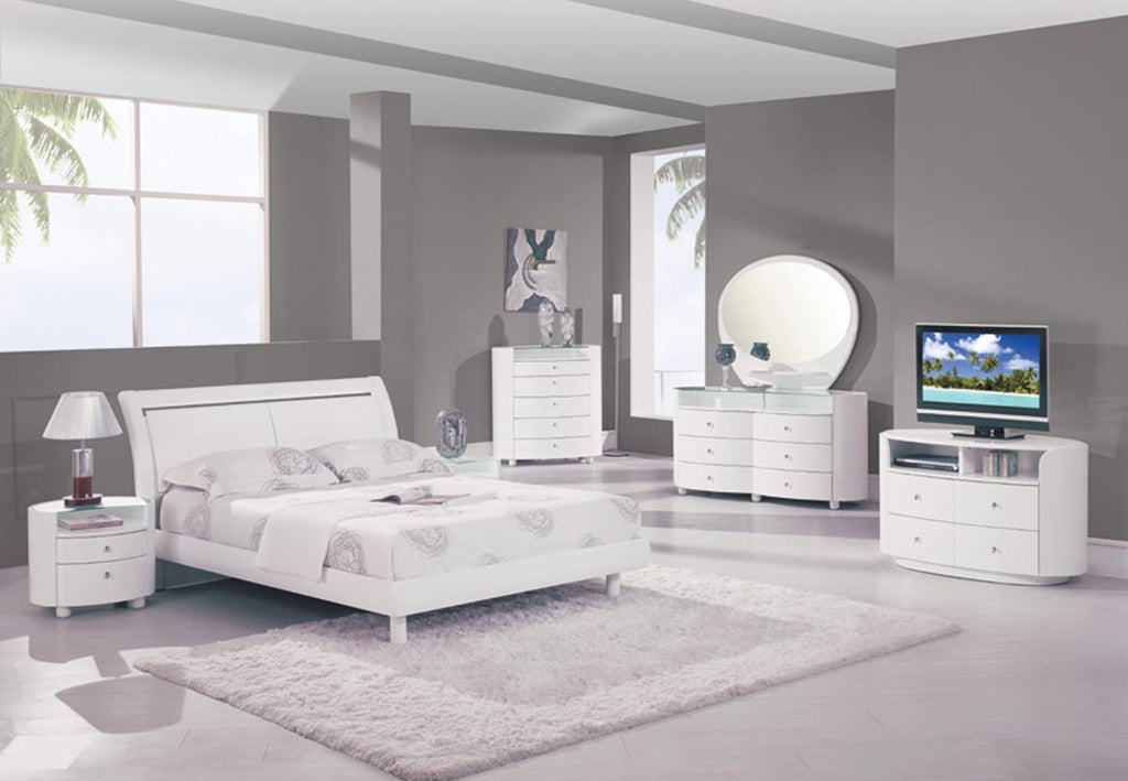Cosmo White Queen Bed Frame