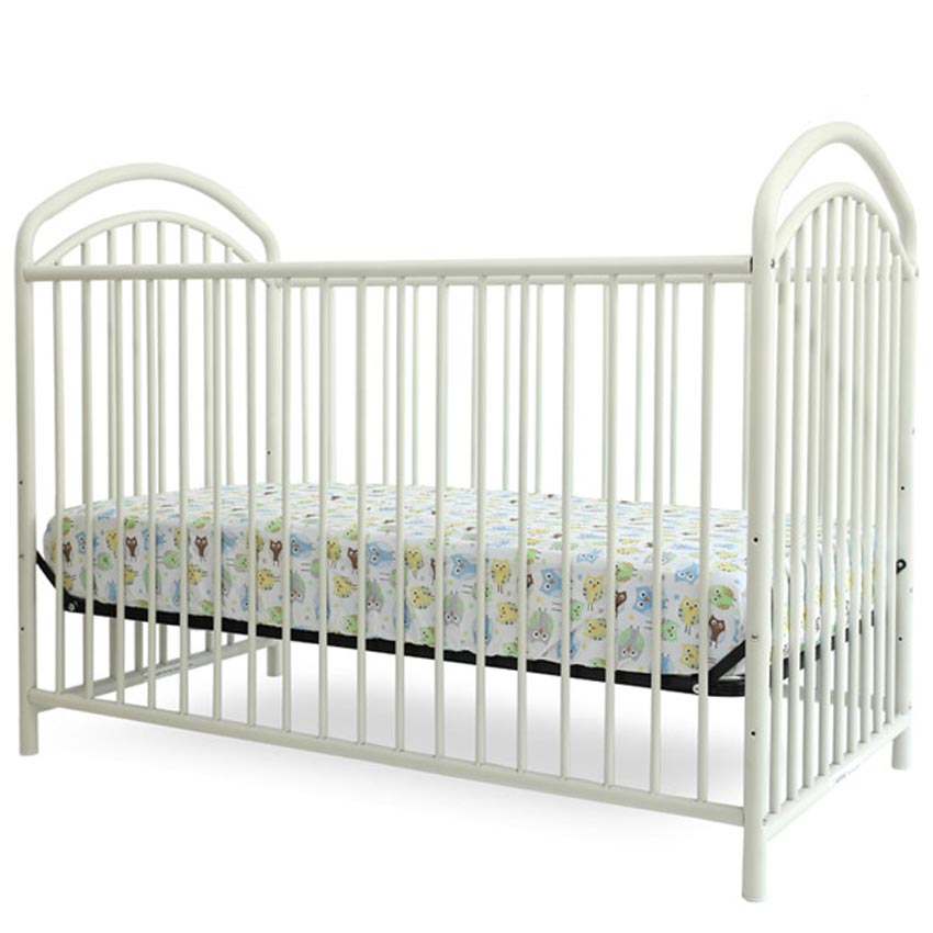 White Mariposa 3 in 1 Full Sized Metal Crib