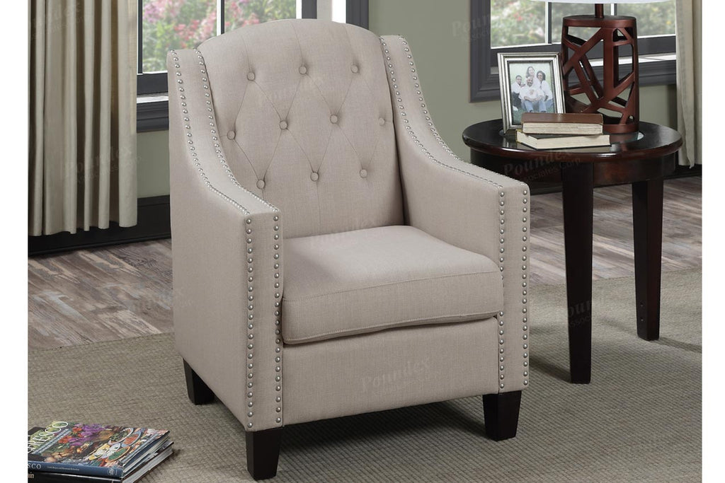 Beige Accent Chair